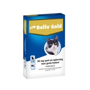 Bolfo Gold 80 gouttes anti-puces pour chat 2 pipettes