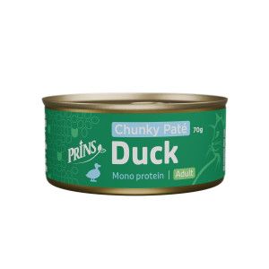 Prins Chunky Pat&eacute; Adult canard p&acirc;t&eacute;e pour chat 24 x 70 g