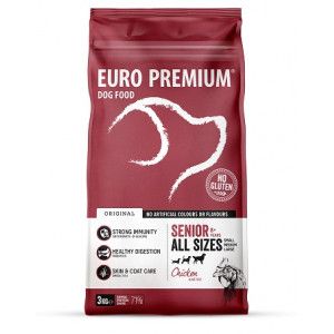 Euro Premium Senior 8+ au poulet et riz pour chien 12 kg