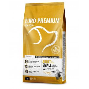 Euro Premium Adult Small à l'agneau et au riz pour chien 3 kg