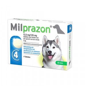 Vermifuge pour chien Milprazon 5-75 kg 2 x 4 comprimés