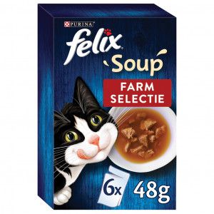 Felix Soup Original Selection de La Campagne pour chat 4 x (6 x 48 g)