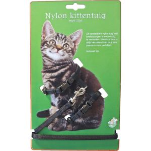 Harnais pour chaton avec syst&egrave;me de clic Noir