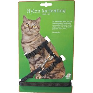 Harnais &agrave; syst&egrave;me de clic pour chat Noir