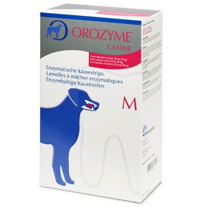 Orozyme lamelles &agrave; m&acirc;cher enzymatiques M pour chien (10-30 kg) 2 x 141 g