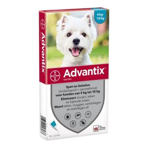 Advantix 100/500 pour chien 2 x 4 pipettes