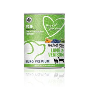 Euro Premium Adult agneau et cerf p&acirc;t&eacute;e pour chien 1 lot (6 x 400 g)