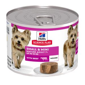 Hill's Mature Adult 7+ Small & Mini mousse au bœuf pâtée pour chien 12 x 200 g