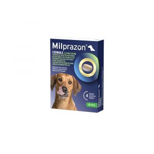 Milprazon Vermifuge m&acirc;chable pour chien de 5+ kg (12,5 mg / 125 mg) 12 comprim&eacute;s