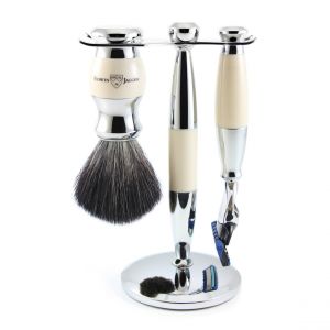 Set De Rasage Gillette Fusion Proglide Ivoire- Edwin Jagger