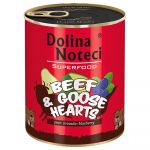 6x800g, Dolina Noteci Superfood, coeur de boeuf et d'oie, nourriture humide pour chiens