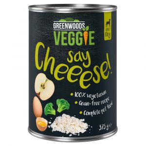 12x375g Greenwoods Veggie fromage cottage, œufs, pommes, brocolis - Pâtée pour chien