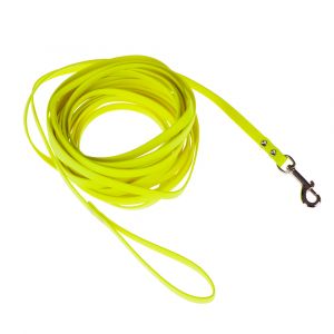 Longe en BioThane® Heim, jaune fluo pour chien - L 1000 x l 1,3 cm