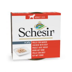 Schesir 6 x 150 g pour chien - poulet, bœuf