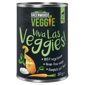 24x375g Greenwoods Veggie yaourt, pommes de terre, carottes, épinards - Pâtée pour chien