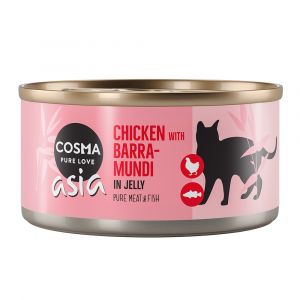 24x170g Cosma Thai/Asia en gelée poulet, perche géante - Pâtée pour chat