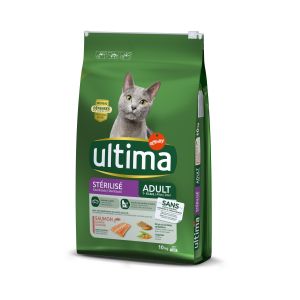 2x10kg Stérilisé, saumon, orge Ultima - Croquettes pour chat