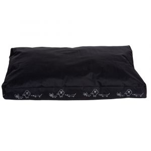 Coussin Silhouette noir taille L L 120 x l 80 x H 8 cm - pour chien