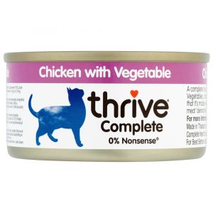 6x75g poulet, légumes Thrive Complete nourriture humide pour chat : zooPoints x 2 !