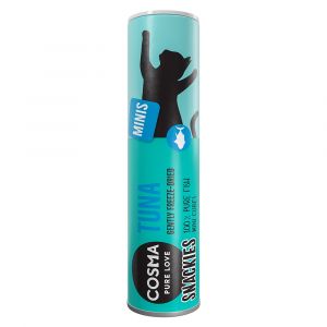 125g Cosma Snackies Minis Friandises lyophilisées -5 x thon - Friandises pour chat