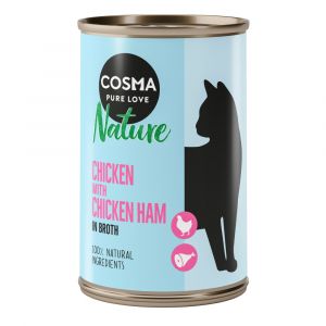 24x140g poulet / jambon de poulet Cosma - Nourriture pour Chat