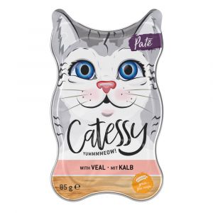 36x85g Catessy P&acirc;t&eacute; veau - Sachet pour chat