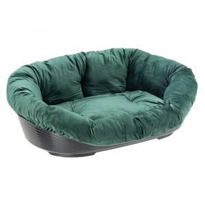 Ferplast Siesta Deluxe avec housse Sofà vert velours pour chien et chat - taille 6