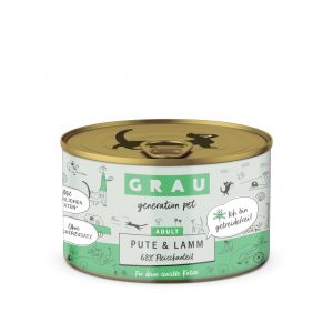 Lot Grau menu gourmand sans céréales 12 x 200 g pour chat - dinde, agneau