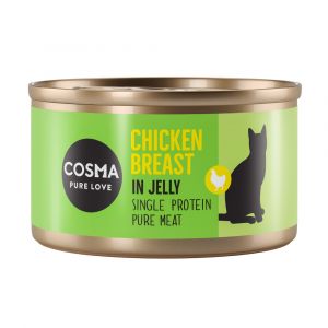 24x85g poulet en gelée Cosma - Nourriture pour Chat