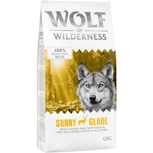 2x12kg Cerf sans c&eacute;r&eacute;ales Croquettes Chien Sunny Glade Wolf of Wilderness