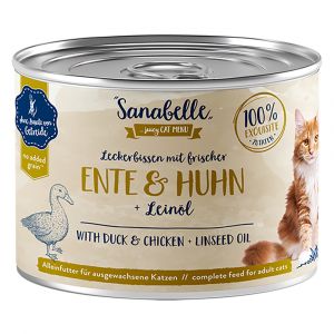 Lot économique Sannabelle All Meat 24 x 195 g - Canard & poulet