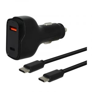 Chargeur Allume Cigare Edenwood 83w Usb A Et Usb C + Cable 1 M Usb C Usb C