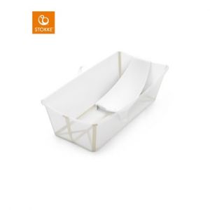 STOKKE® Pack baignoire bébé pliable Flexi Bath X-Large® beige sable support nouveau-né