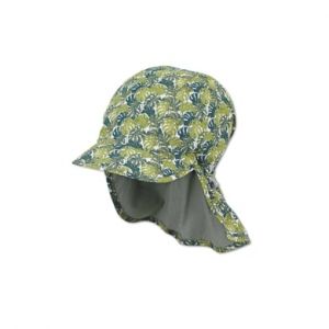 Sterntaler Casquette r&eacute;versible avec prot&egrave;ge-nuque Feuilles vert fonc&eacute; - Taille 53 cm