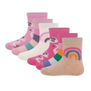 Ewers Lot de 6 chaussettes arc-en-ciel/anneau/cygne - Taille 19/22