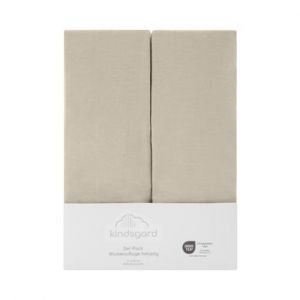 kindsgard Housse pour matelas à langer bekjelig beige 85x75 cm lot de 2
