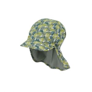 Sterntaler Casquette r&eacute;versible avec prot&egrave;ge-nuque Feuilles vert fonc&eacute; - Taille 49 cm