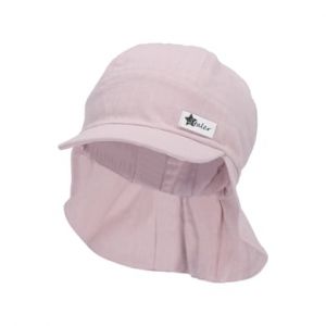 Sterntaler Casquette avec protection de nuque en lin rose