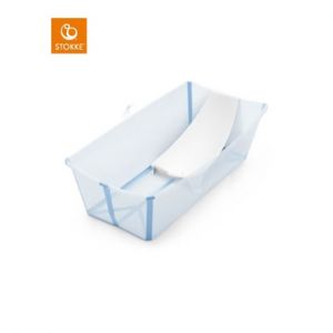 STOKKE® Pack baignoire bébé pliable Flexi Bath X-Large™ bleu océan support nouveau-né