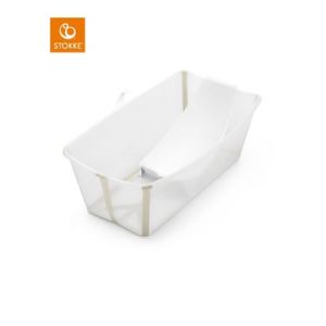 STOKKE® Pack baignoire bébé pliable Flexi Bath™ beige sable support nouveau-né