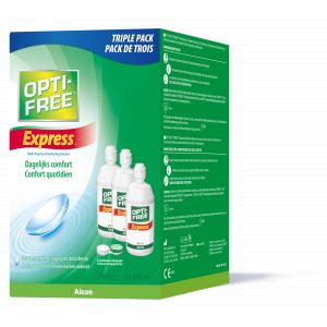 Opti-Free Express 3x355ml,3 flacons de 355 ml + 1 etui