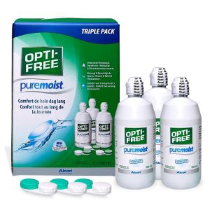 Opti-Free PureMoist 3x300ml,3 flacons de 300ml + 3 etuis