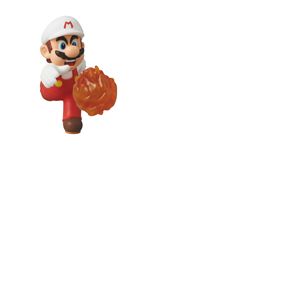 Nintendo mini figurine Medicom UDF s&eacute;rie 2 Fire Mario (New Super Mario Bros. U) 6 cm
