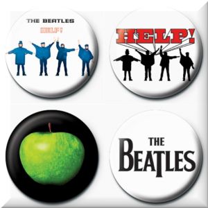 Lot de 4 badges Beatles