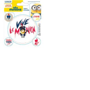 Minions pack de 10 stickers vinyle Vive Le Minion