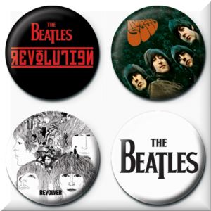 Lot de 4 badges Beatles