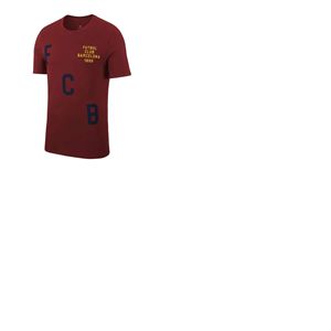 T-shirt de Football FC Barcelone Nike Blason 2017-2018 (Bordeaux)