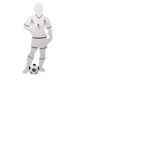 Portemanteau modèle footballeur avec ballon Juventus