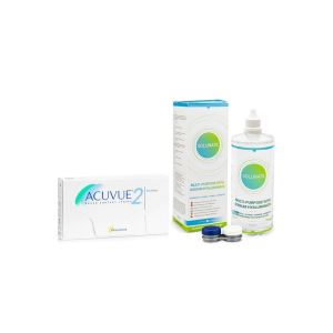 Acuvue 2 (6 lentilles) + Solunate Multi-Purpose 400 ml avec étui