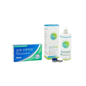 Air Optix Plus Hydraglyde for Astigmatism (6 lentilles) + Solunate Multi-Purpose 400 ml avec étui